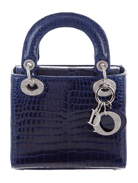 lady dior blue crystal bag|lady dior small price.